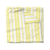 stripes - french ticking - lemon yellow