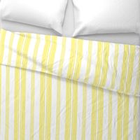 stripes - french ticking - lemon yellow