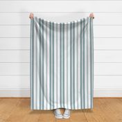 stripes - french ticking - soft blue green