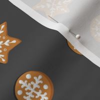 Winter Cookies on slate - grid
