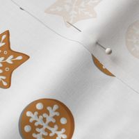 Winter Cookies on white - grid