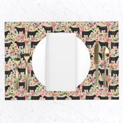 steer floral fabric show steer cows farm barn fabric florals design - sand