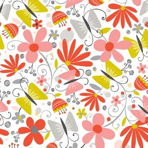 Busy Butterflies - Summer Floral