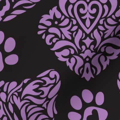 Cat Damask Dark 