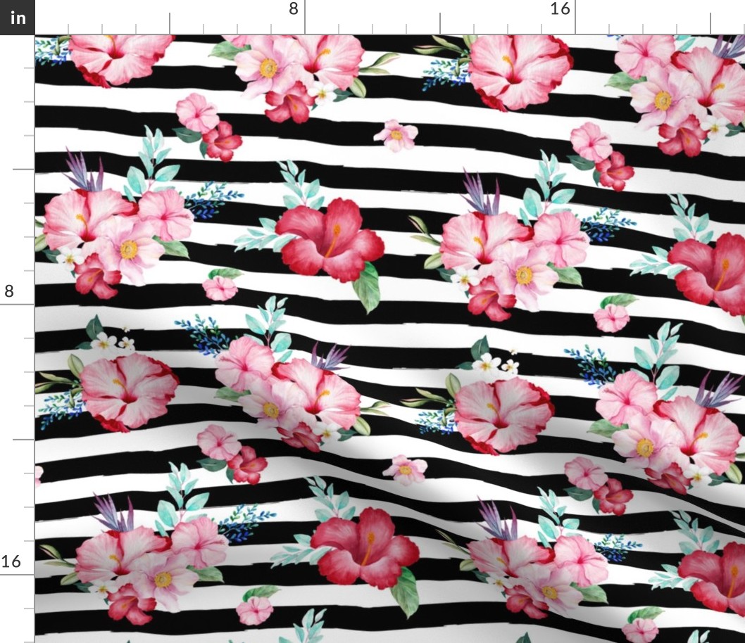 10.5" Surfer Girl Florals / Extra Florals / Black & White Stripes 