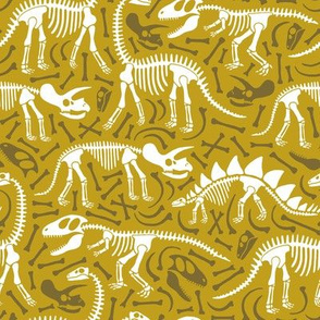 Dinosaur Bones on Brown - HTV Pattern