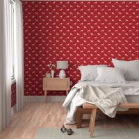 Great Dane silhouette dog fabric red