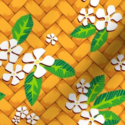 Palm Weave Plumeria