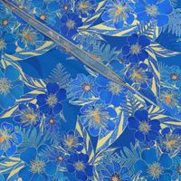 Silky Floral Royal Blue 300L