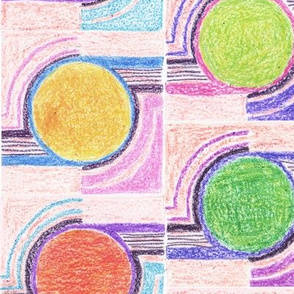 crayon circles napkin