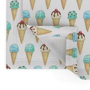 Mint Ice Cream Cones - 2 inch