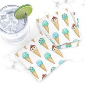 Mint Ice Cream Cones - 2 inch