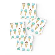 Mint Ice Cream Cones - 2 inch