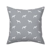 Whippet silhouette dog fabric pattern grey