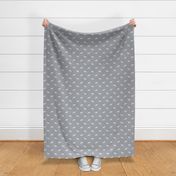 Whippet silhouette dog fabric pattern grey