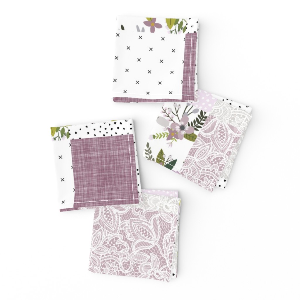 lavender sprigs patchwork wholecloth