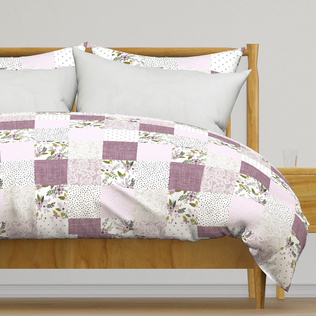 lavender sprigs patchwork wholecloth