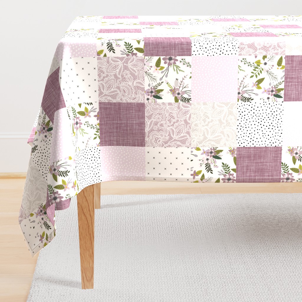 lavender sprigs patchwork wholecloth