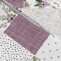 lavender sprigs patchwork wholecloth