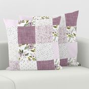 lavender sprigs patchwork wholecloth