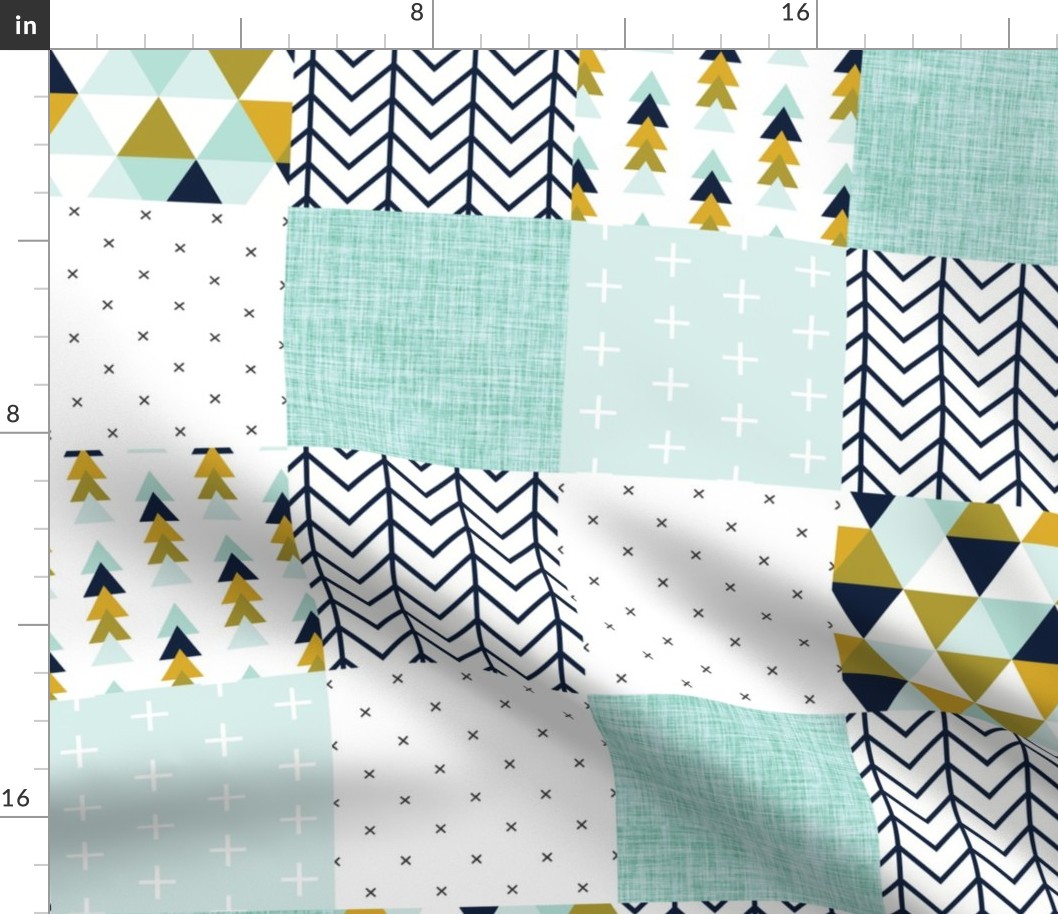 aqua adventurer patchwork wholecloth