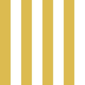 Mustard and White Stripes