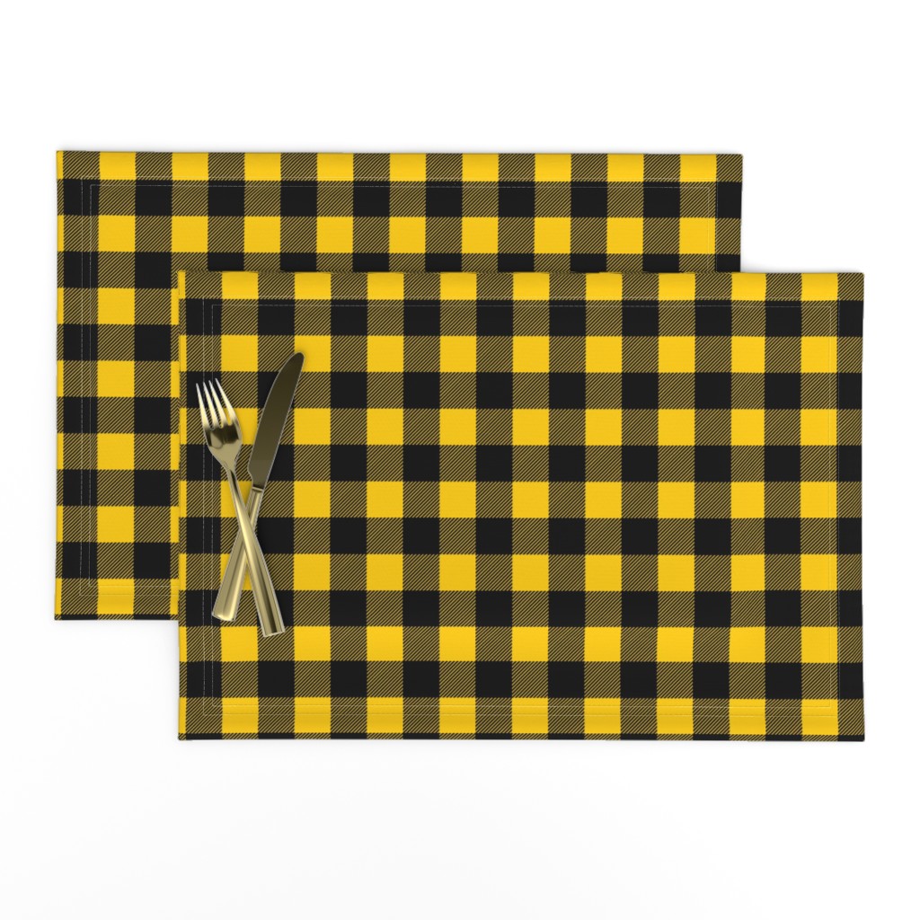 mustard yellow buffalo plaid