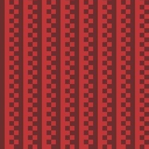 Dark Red Stripes and Checks - 1 inch repeat with quarter inch units