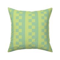 Rustic Yellow-Green and Sage Green Checks and Stripes - 4 inch repeat on fabric - 3 inch repeat on wallpaper