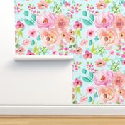 extra large floral mint background