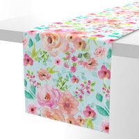 extra large floral mint background