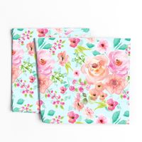 extra large floral mint background