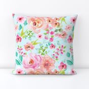 extra large floral mint background