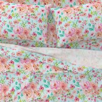 extra large floral mint background