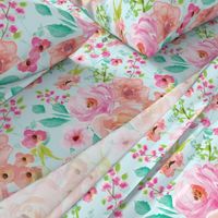 extra large floral mint background