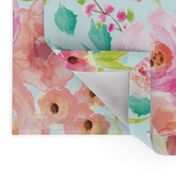 extra large floral mint background