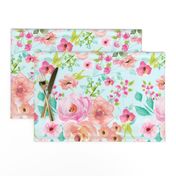 extra large floral mint background