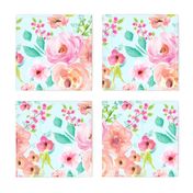 extra large floral mint background