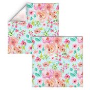 extra large floral mint background