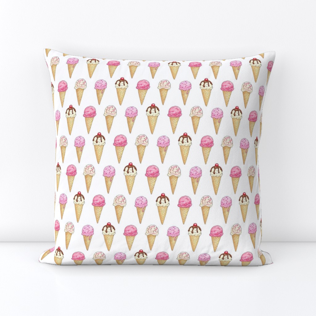 Pink Ice Cream Cones -2 inch