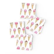 Pink Ice Cream Cones -2 inch