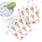 Pink Ice Cream Cones -2 inch