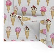 Pink Ice Cream Cones -2 inch