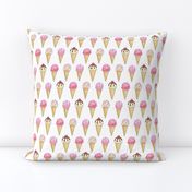 Pink Ice Cream Cones -2 inch