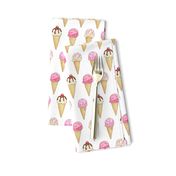 Pink Ice Cream Cones -2 inch