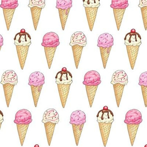 Pink Ice Cream Cones -2 inch