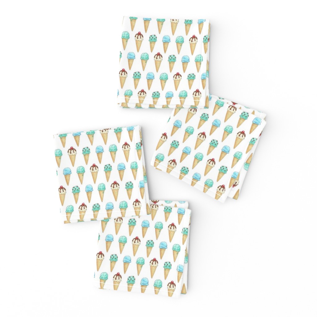 Mint Ice Cream Cones - 1 inch