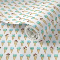 Mint Ice Cream Cones - 1 inch