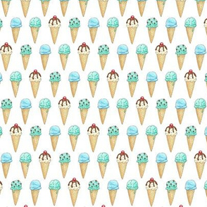 Mint Ice Cream Cones - 1 inch