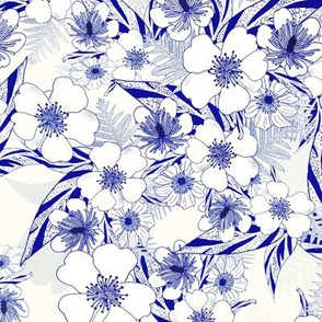Silky Floral Blueprint 300